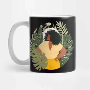 Curvy Black Woman Boho Mug